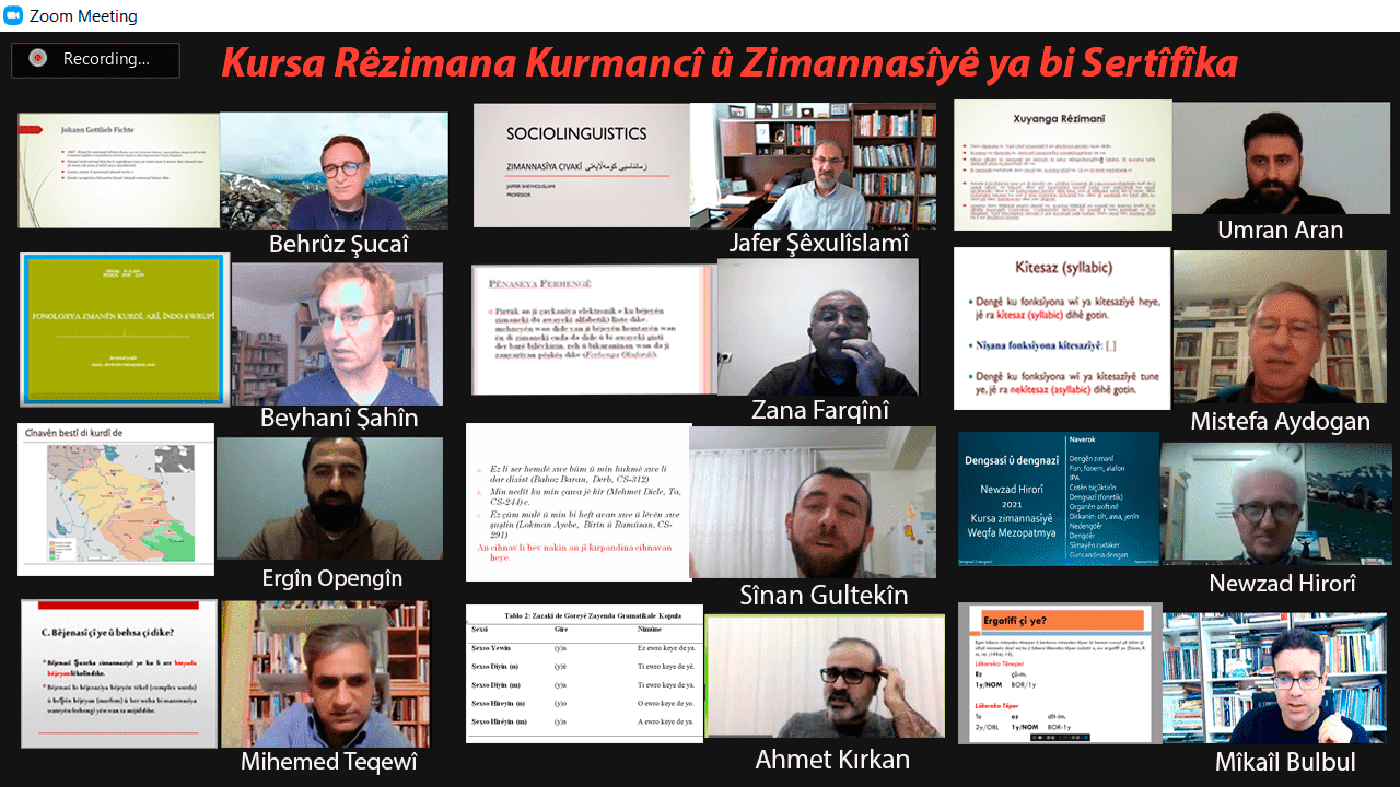 Kursa Rêzimana Kurmancî û Zimannasîyê ya bi Sertîfîka-3